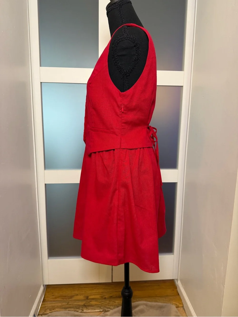 Petal & Pup Milani Mini Sleeveless Dress with Vest Front, size Medium.